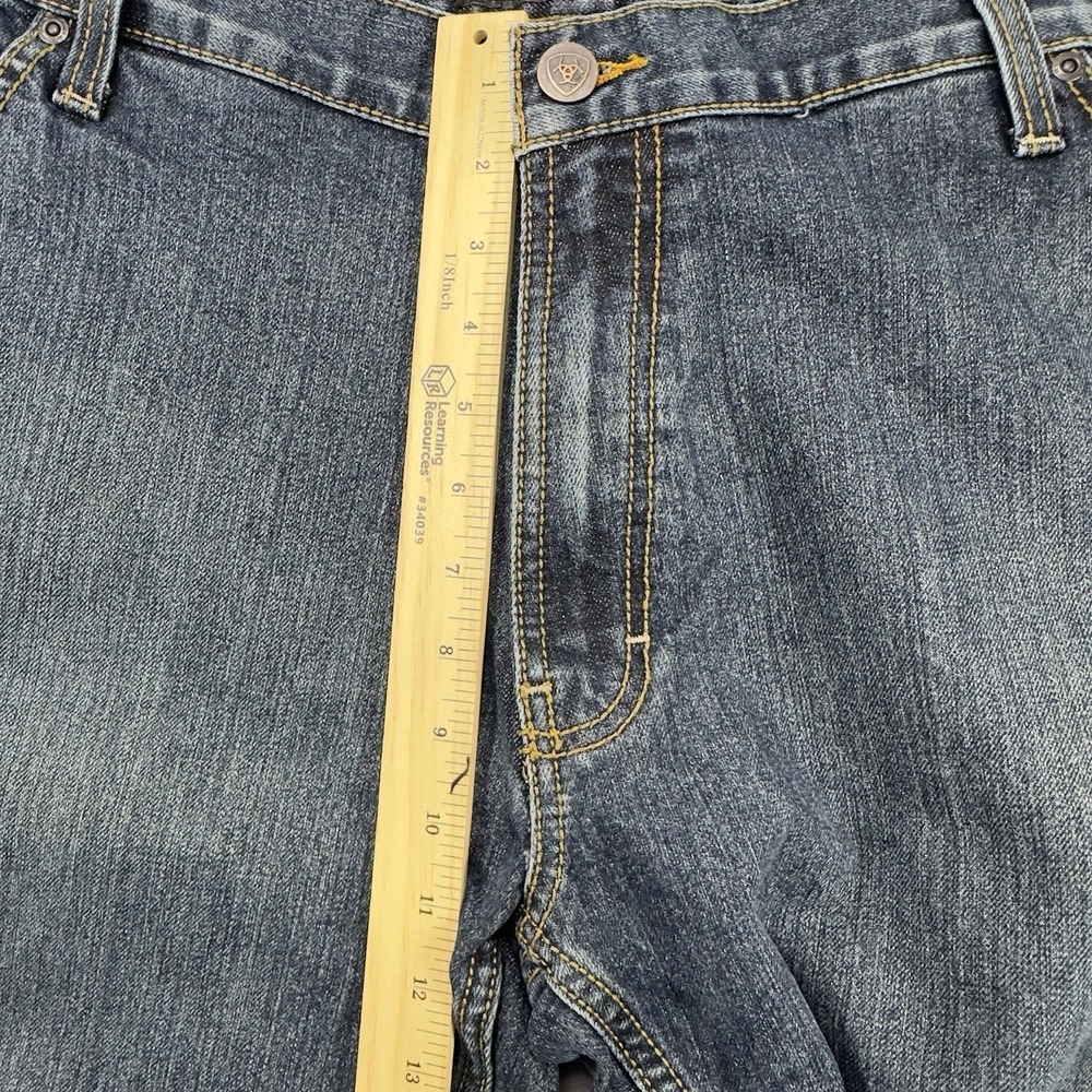 Ariat Rebar M4 Relaxed Boot Cut Jeans Mens 36x32 (Fits 38x32) Blue Work Denim - Picture 9 of 10